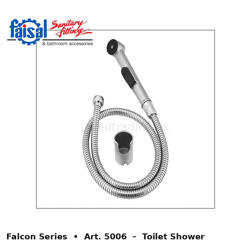 Faisal Sanitary Falcon Series 5007 Complete Bath Set, 8 Pieces Quarter Round Chrome and Youthful Colour