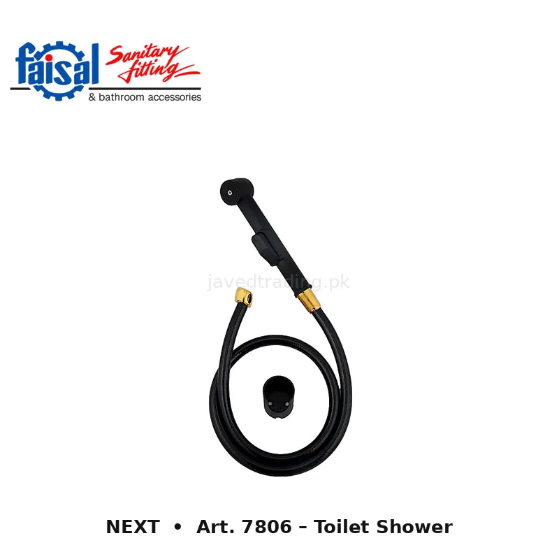Faisal Sanitary Next Series 7807 Complete Bath Set, 8 Pieces Single Lever Chrome, Chrome Gold, Matt Black and PVD Full Gold