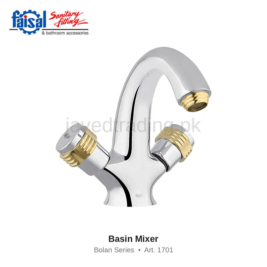 Faisal Sanitary Bolan Series 1707 Complete Bath Set, 8 Pieces Single Round Chrome, Youthful and Chrome Gold