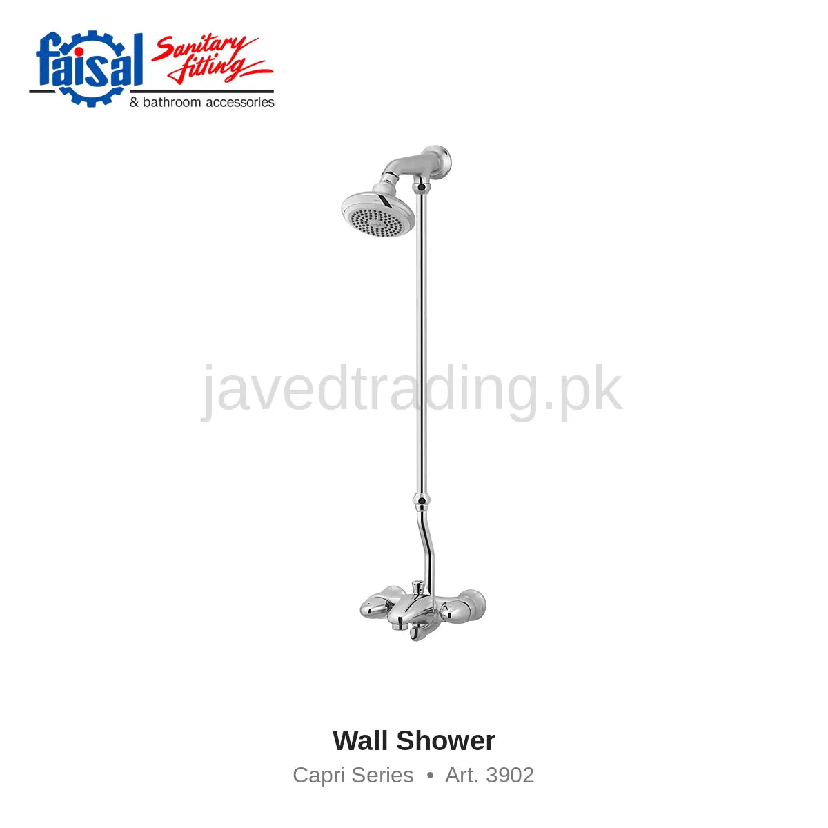 Faisal Sanitary Capri Series 3907 Complete Bath Set, 8 Pieces Quarter Round Chrome, Matt Black and Youthful Colour
