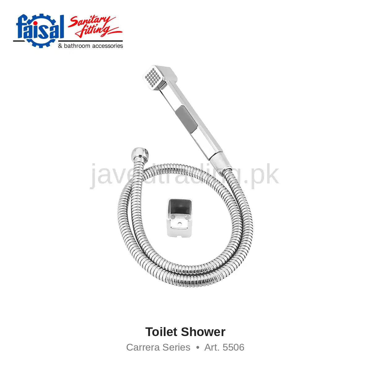 Faisal Sanitary Carrera Series 5507 Complete Bath Set, 8 Pieces Single Lever Rectangular Chrome