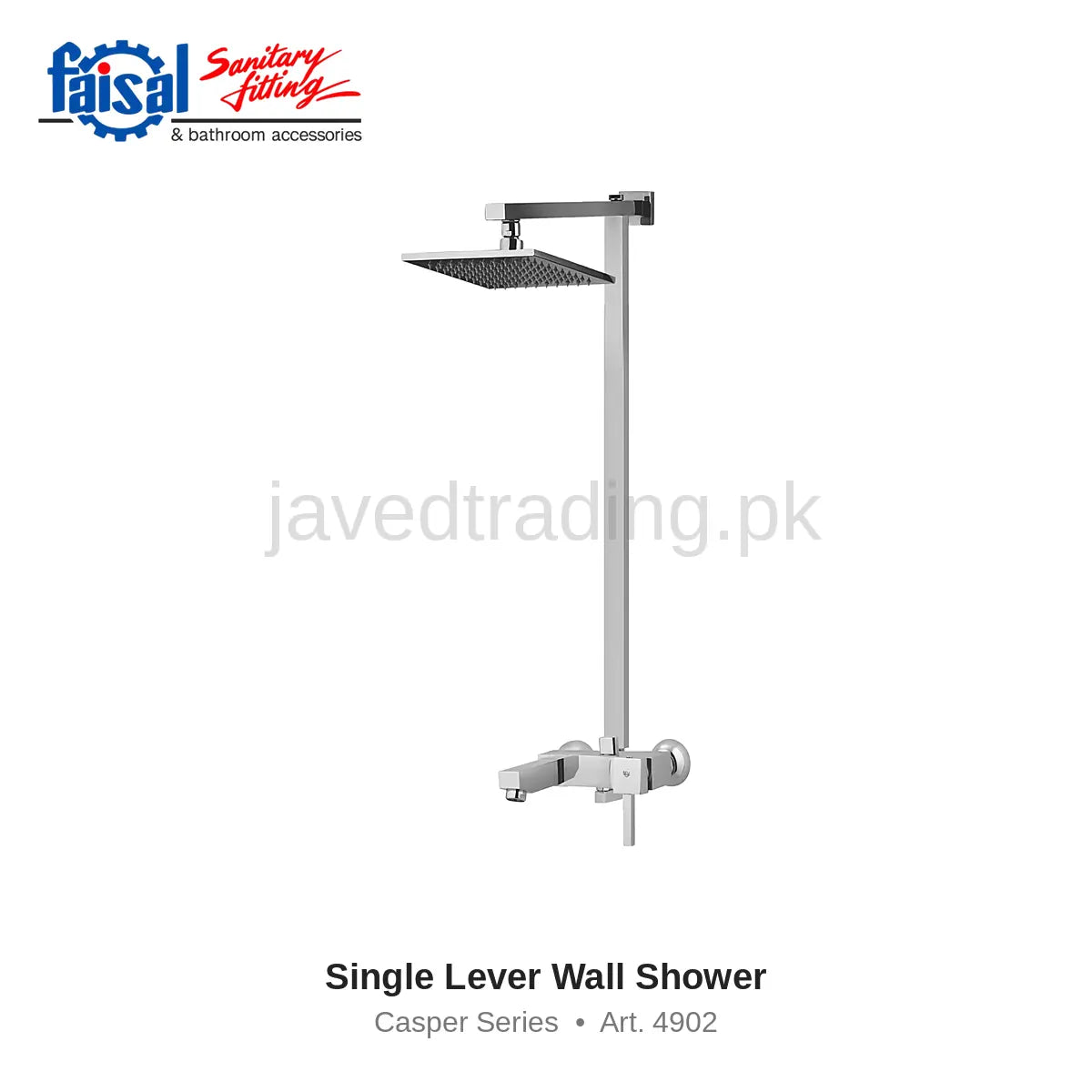 Faisal Sanitary Casper Series 4907 Complete Bath Set, 8 Pieces Single Lever Chrome and Full Gold