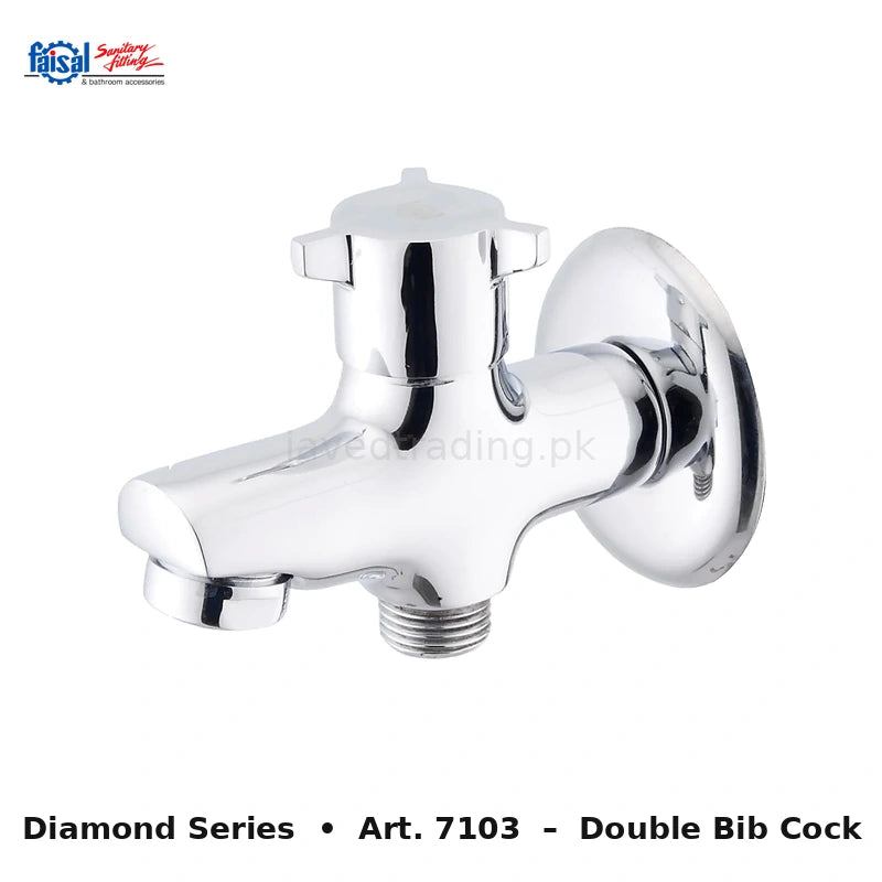 Faisal Sanitary Diamond Series 7107 Complete Bath Set, 8 Pieces Single Lever Square Chrome