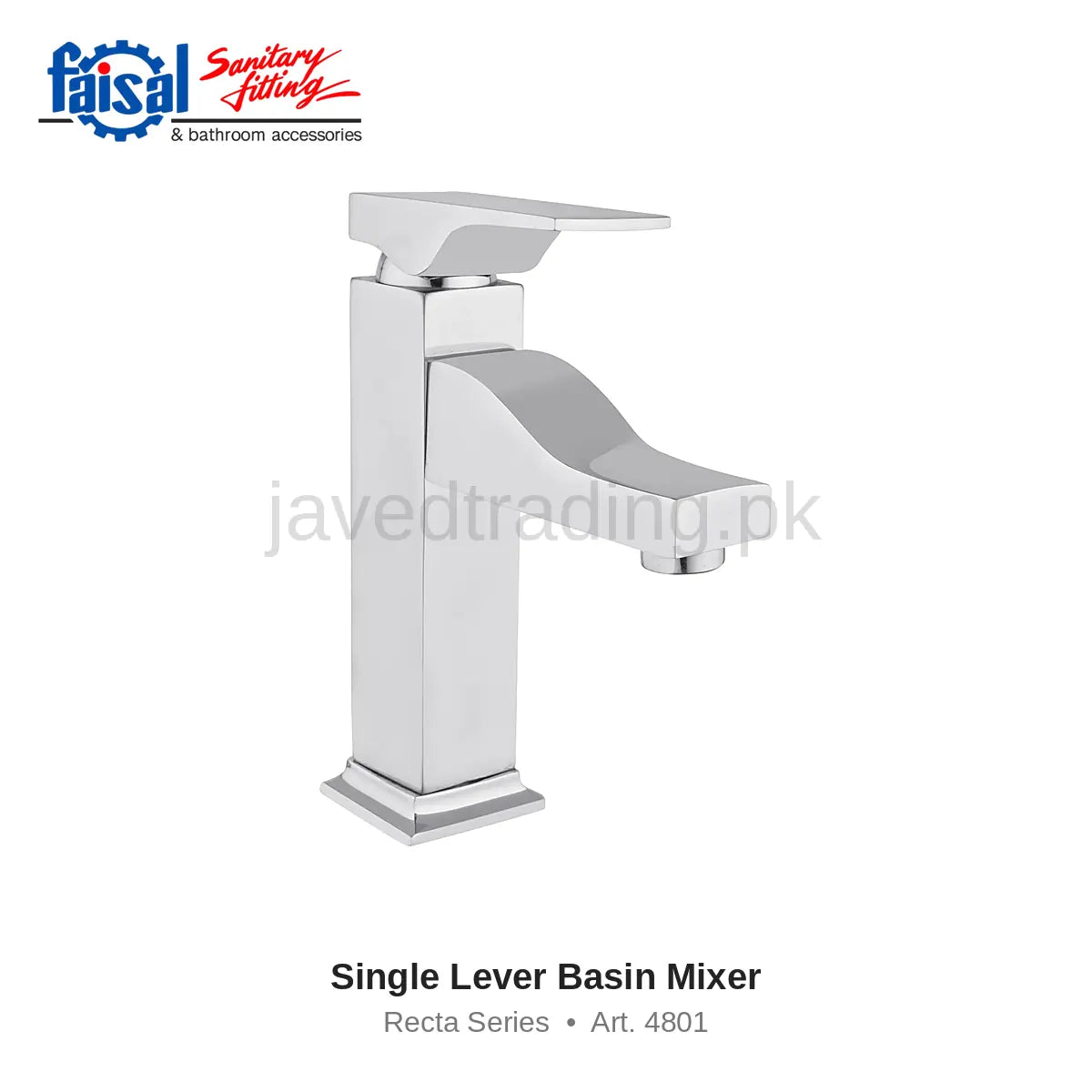 Faisal Sanitary Recta Series 4807 Complete Bath Set, 8 Pieces Single Lever Chrome and Full Gold
