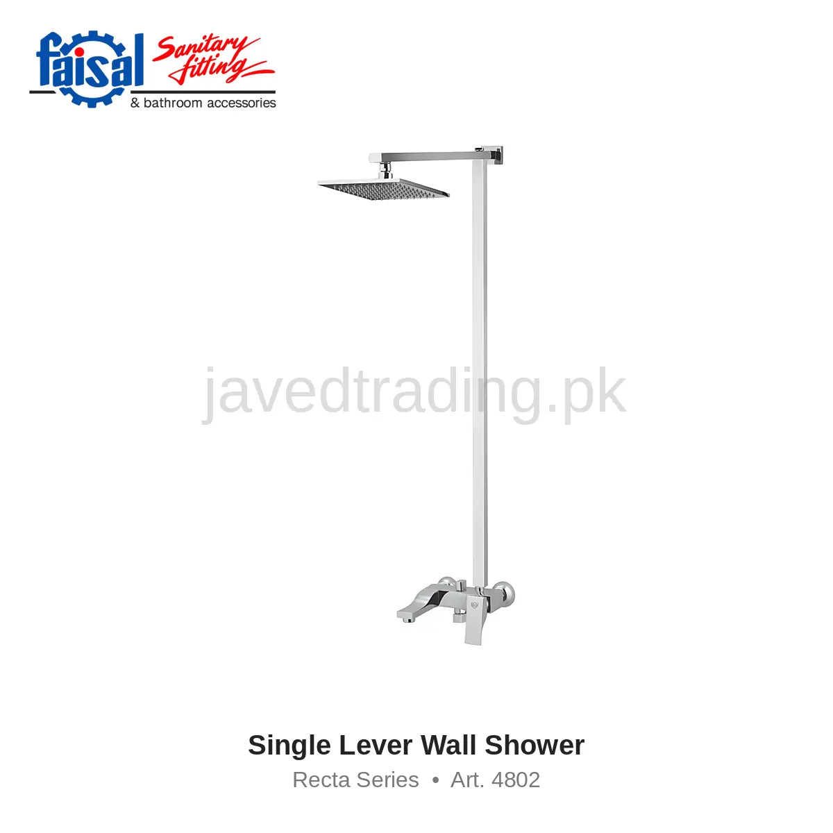 Faisal Sanitary Recta Series 4807 Complete Bath Set, 8 Pieces Single Lever Chrome and Full Gold