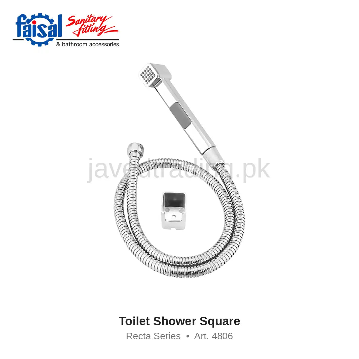 Faisal Sanitary Recta Series 4807 Complete Bath Set, 8 Pieces Single Lever Chrome and Full Gold