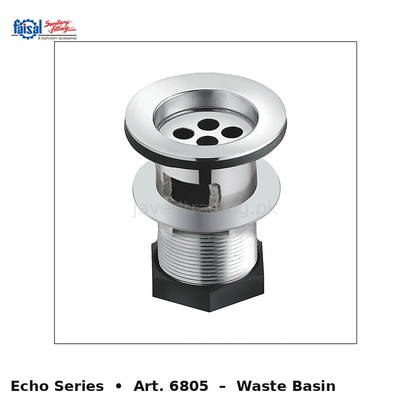 Faisal Sanitary Echo Series 6807 Complete Bath Set, 8 Pieces Quarter Round Chrome
