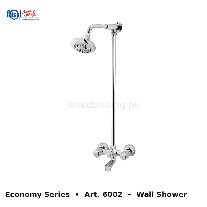 Faisal Sanitary Economy Series 6007 Complete Bath Set, 8 Pieces Full Round Chrome and Youthful Colour