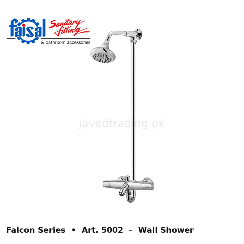 Faisal Sanitary Falcon Series 5007 Complete Bath Set, 8 Pieces Quarter Round Chrome and Youthful Colour