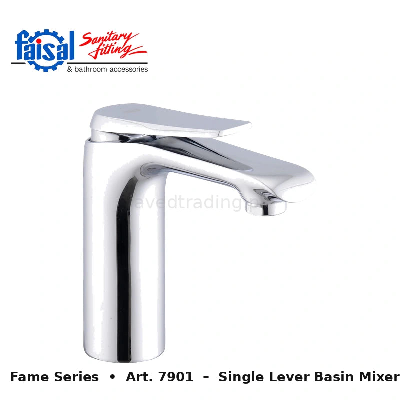 Faisal Sanitary Fame Series 7907 Complete Bath Set, 8 Pieces Single Lever Chrome