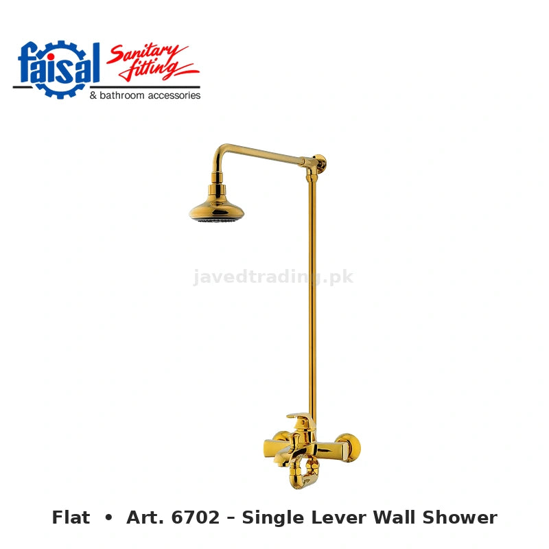 Faisal Sanitary Flat Series 6707 Complete Bath Set, 8 Pieces Single Lever Chrome, Chrome Gold, Matt Black and PVD Full Gold