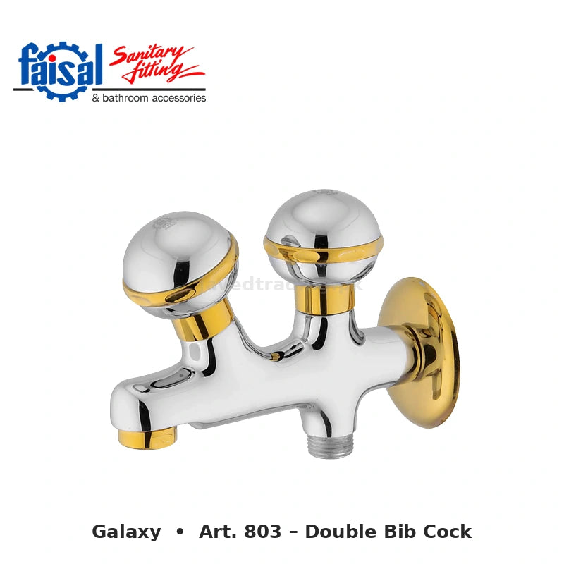 Faisal Sanitary Galaxy Series 807 Complete Bath Set, 8 Pieces Full Round Chrome, Youthful Colour and Chrome Gold