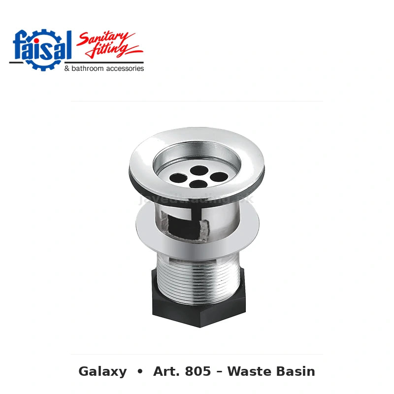 Faisal Sanitary Galaxy Series 807 Complete Bath Set, 8 Pieces Full Round Chrome, Youthful Colour and Chrome Gold