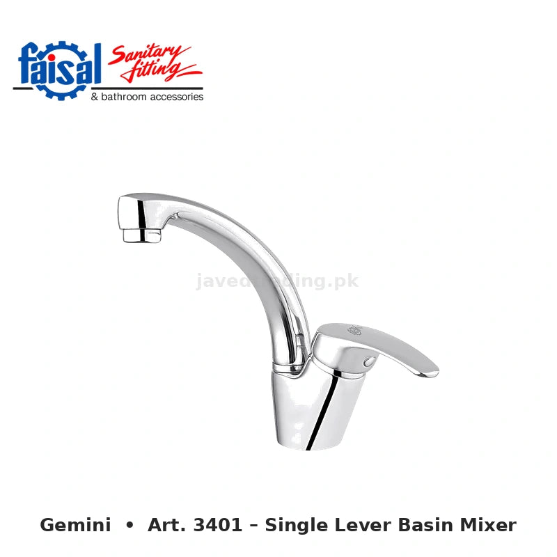 Faisal Sanitary Gemini Series 3407 Complete Bath Set, 8 Pieces Single Lever Chrome and Youthful Colour
