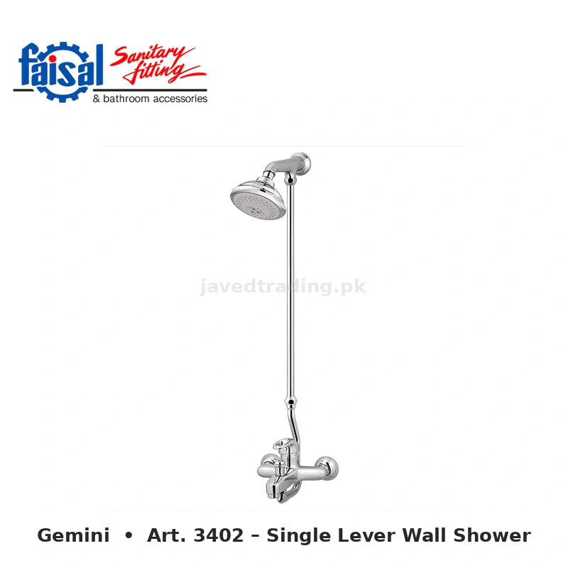 Faisal Sanitary Gemini Series 3407 Complete Bath Set, 8 Pieces Single Lever Chrome and Youthful Colour