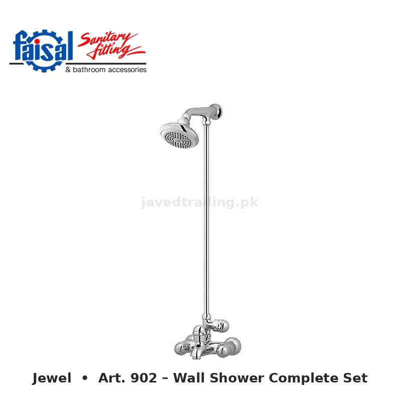 Faisal Sanitary Jewel Series 907 Complete Bath Set, 8 Pieces Full Round Chrome and Youthful Colour