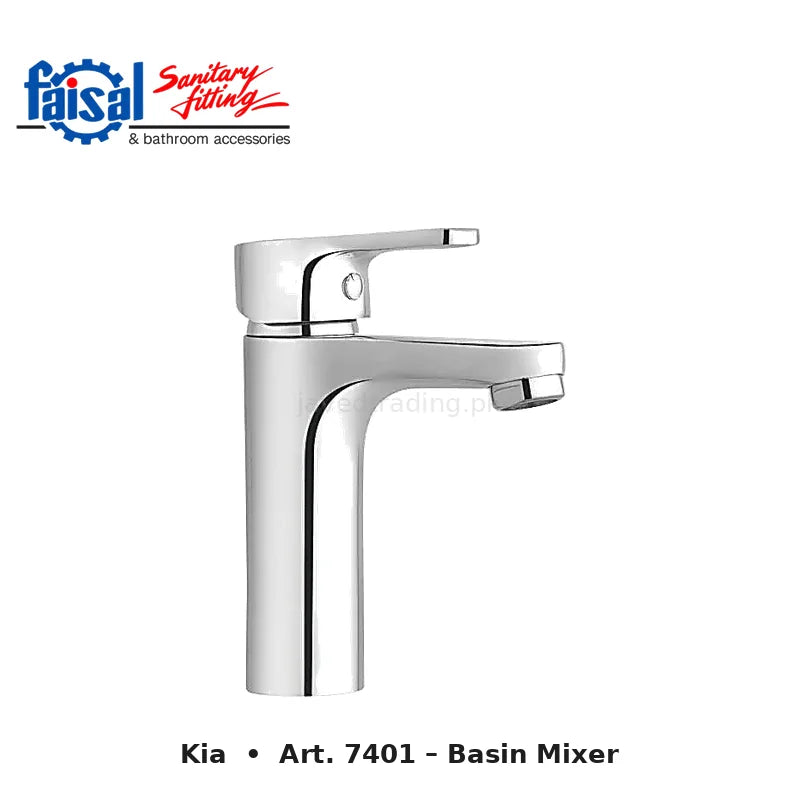 Faisal Sanitary Kia Series 7407 Complete Bath Set, 8 Pieces Single Lever Chrome