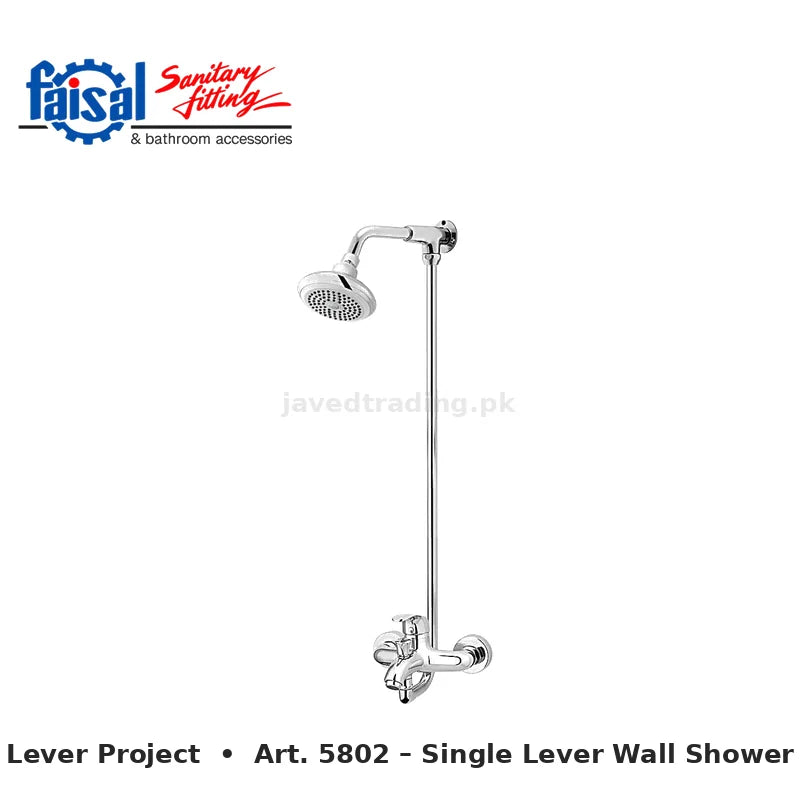 Faisal Sanitary Lever Project Series 5807 Complete Bath Set, 8 Pieces Single Lever Chrome and Youthful Colour
