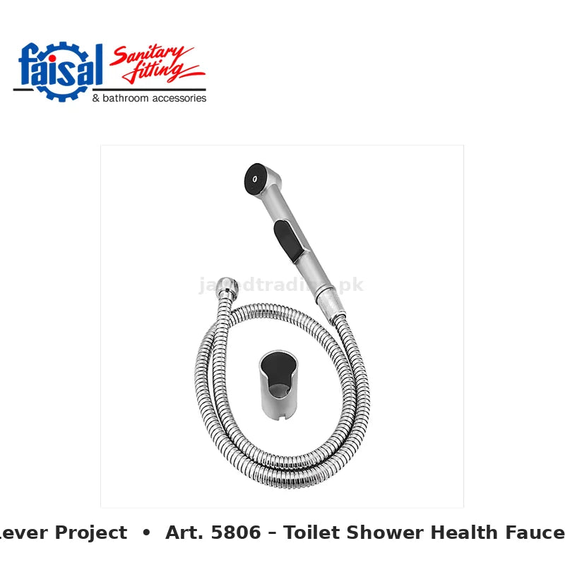 Faisal Sanitary Lever Project Series 5807 Complete Bath Set, 8 Pieces Single Lever Chrome and Youthful Colour