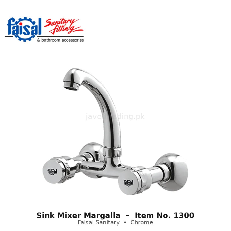 Faisal Sanitary Margalla Sink Mixer, Item 1300 Chrome and Youthful Colour