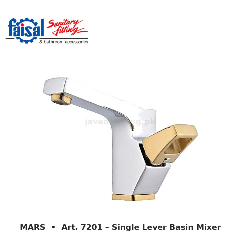 Faisal Sanitary Mars Series 7207 Complete Bath Set, 8 Pieces Single Lever Chrome, Chrome Gold, Matt Black and PVD Full Gold