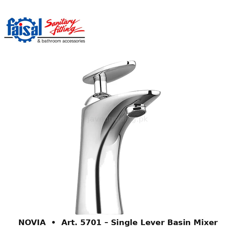Faisal Sanitary Novia Series 5707 Complete Bath Set, 8 Pieces Single Lever Chrome