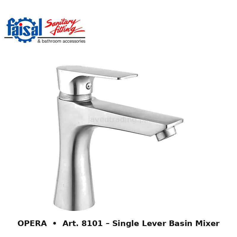 Faisal Sanitary Opera Series 8107 Complete Bath Set, 8 Pieces Single Lever Chrome