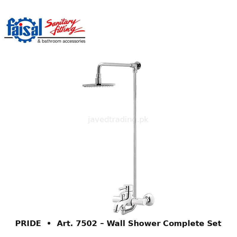 Faisal Sanitary Pride Series 7507 Complete Bath Set, 8 Pieces Single Lever Chrome