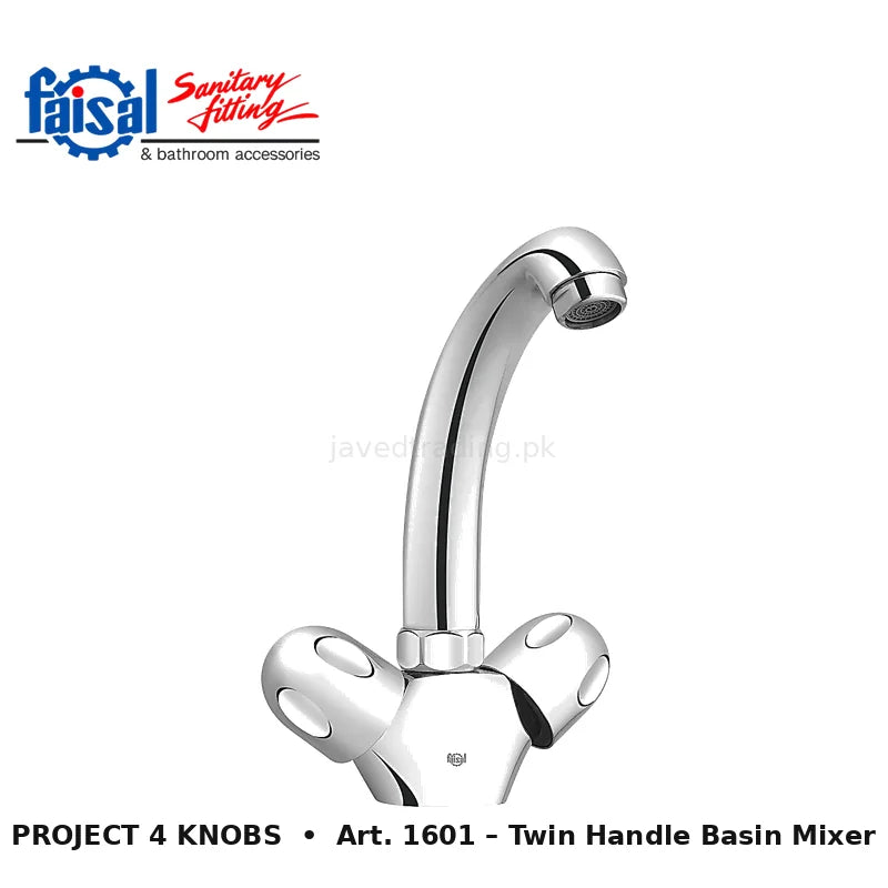 Faisal Sanitary Project 4 Knobs Series 1607 Complete Bath Set, 8 Pieces Full Round Chrome and Youthful Colour