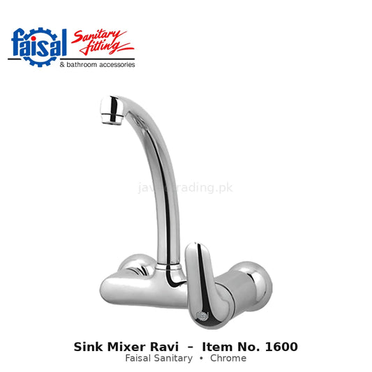 Faisal Sanitary Ravi Single Lever Sink Mixer, Item 1600 Chrome and Youthful Colour