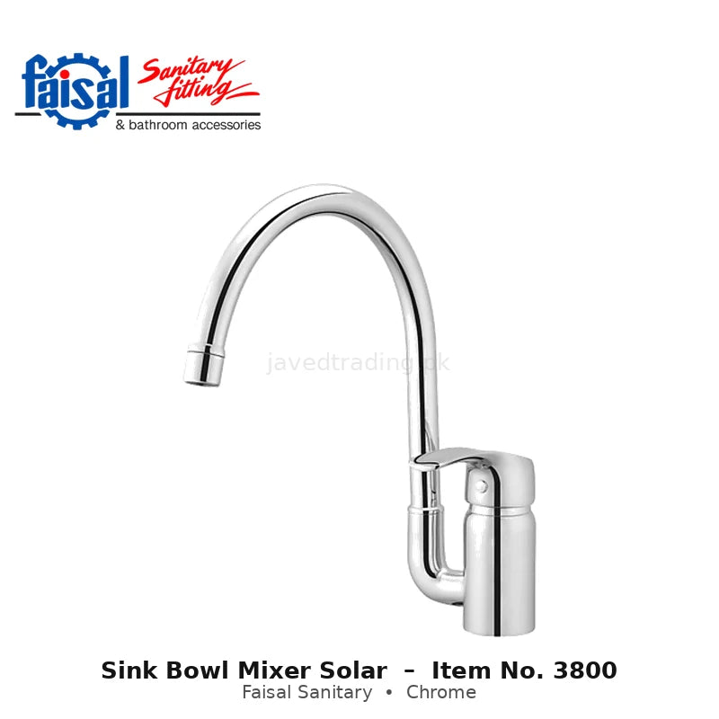 Faisal Sanitary Sink Bowl Mixer Solar, Item 3800 Chrome and Chrome Gold