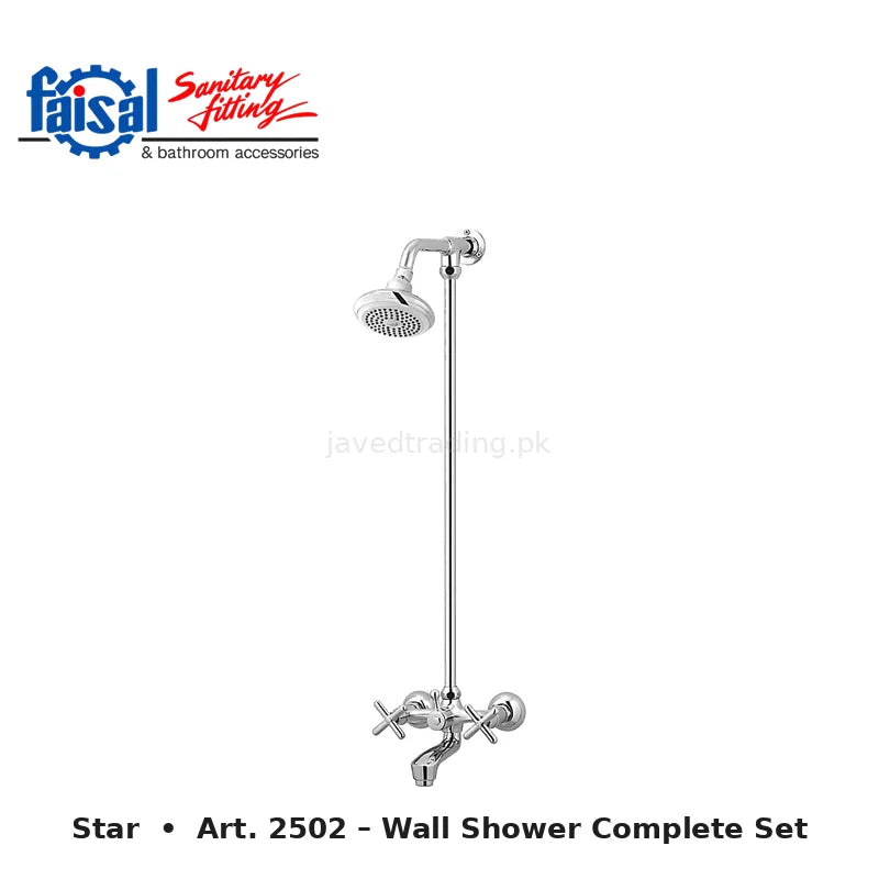 Faisal Sanitary Star Series 2507 Complete Bath Set, 8 Pieces Full Round Chrome and Youthful Colour