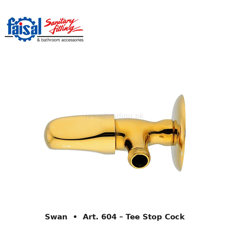 Faisal Sanitary Swan Series 607 Complete Bath Set, 8 Pieces Full Round Chrome, Youthful Colour and PVD Full Gold