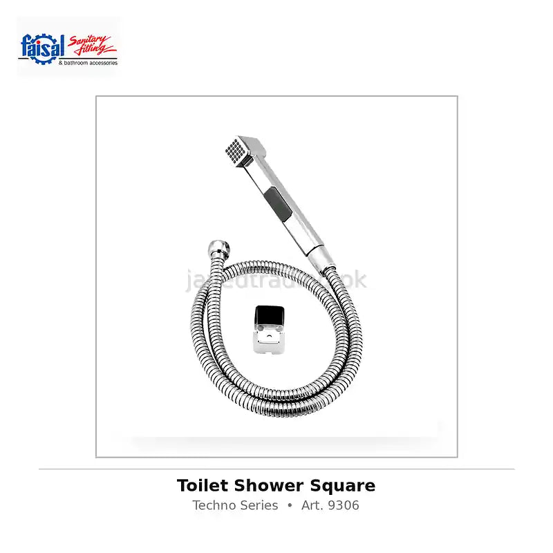 Faisal Sanitary Techno Series 9307 Complete Bath Set, 8 Pieces Single Lever Chrome