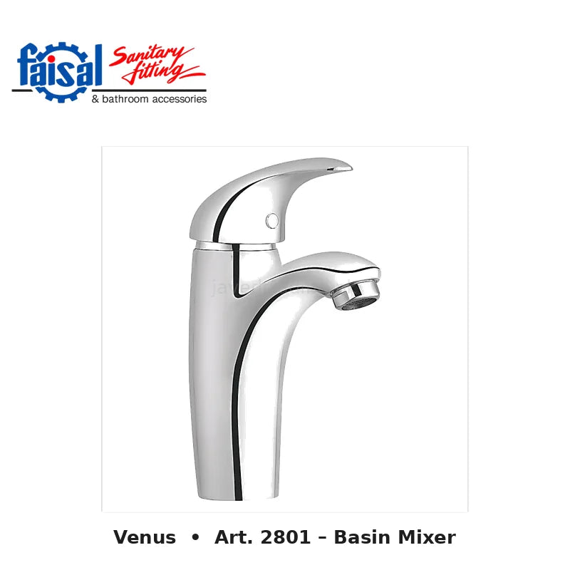 Faisal Sanitary Venus Series 2807 Complete Bath Set, 8 Pieces Single Lever Chrome and Youthful Colour