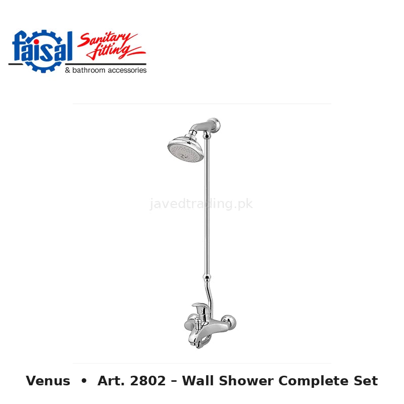 Faisal Sanitary Venus Series 2807 Complete Bath Set, 8 Pieces Single Lever Chrome and Youthful Colour