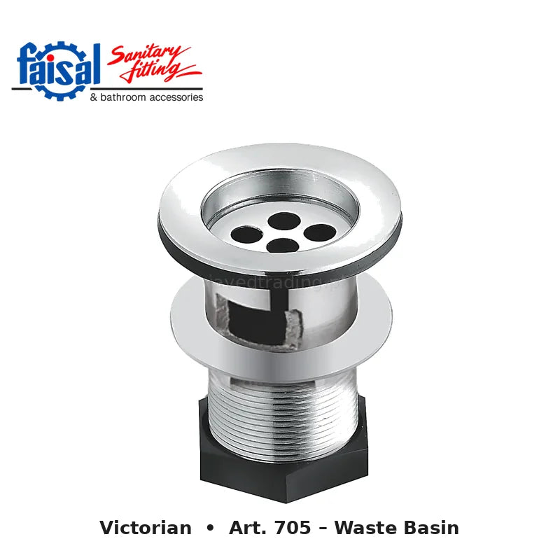 Faisal Sanitary Victorian Series 707 Complete Bath Set, 8 Pieces Full Round Chrome, Youthful Colour and Chrome Gold